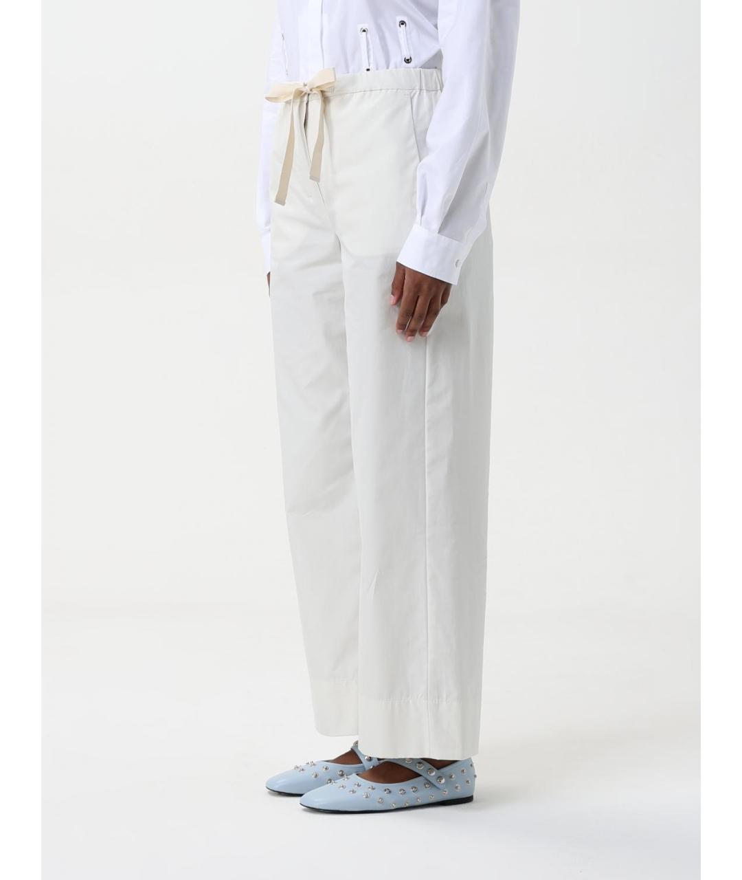 'S MAX MARA Бежевые хлопковые прямые брюки, фото 4