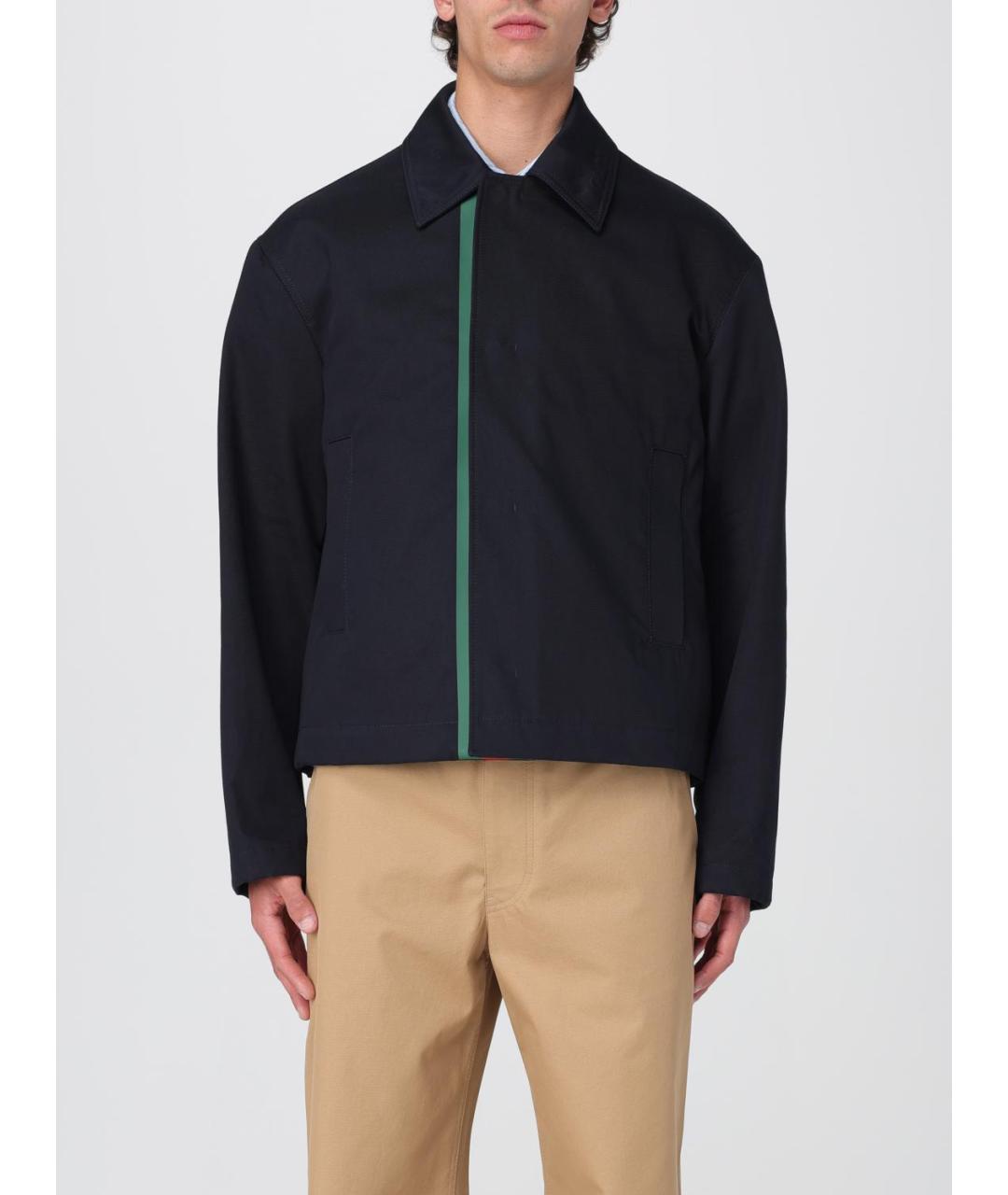 GUCCI Темно-синяя хлопковая куртка, фото 2