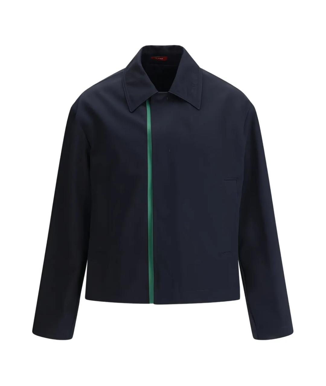 GUCCI Темно-синяя хлопковая куртка, фото 1