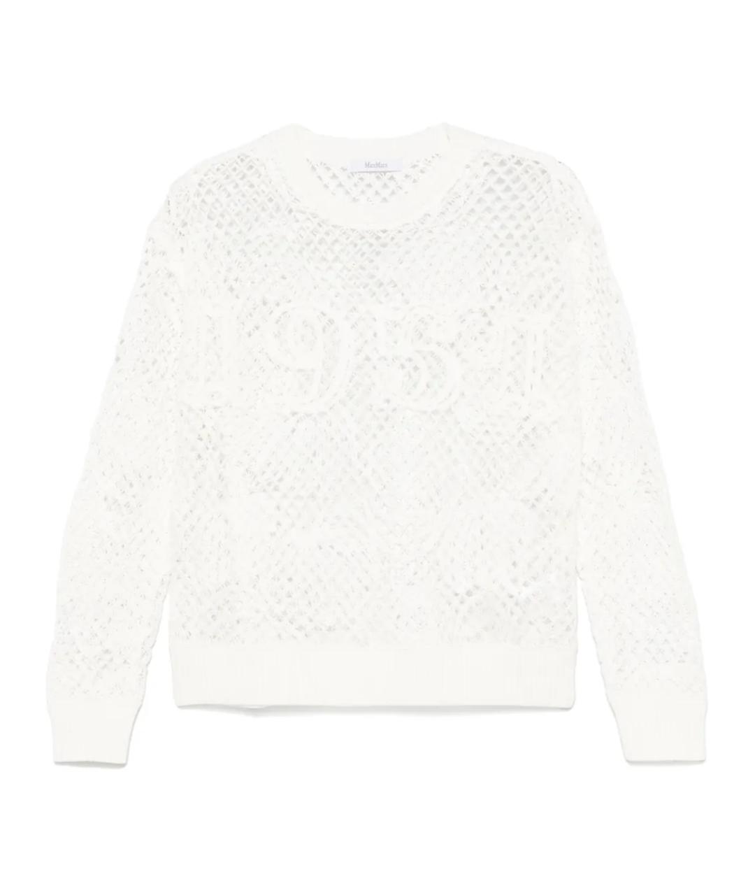 MAX MARA Белый хлопковый джемпер / свитер, фото 1