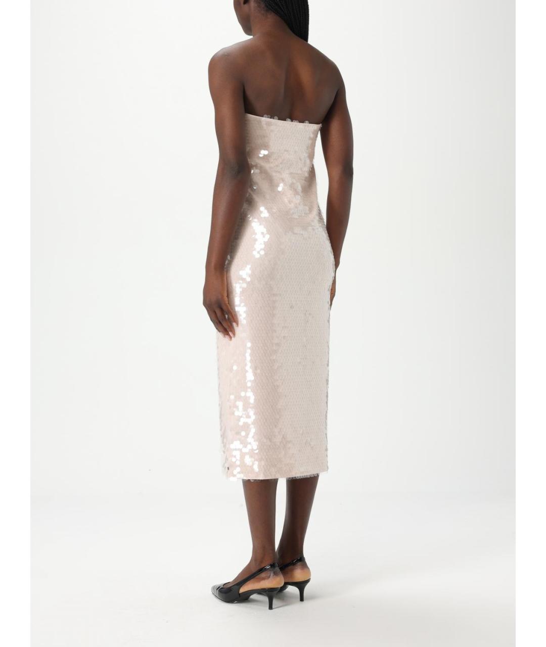 SPORTMAX Белое полиамидовое коктейльное платье, фото 3