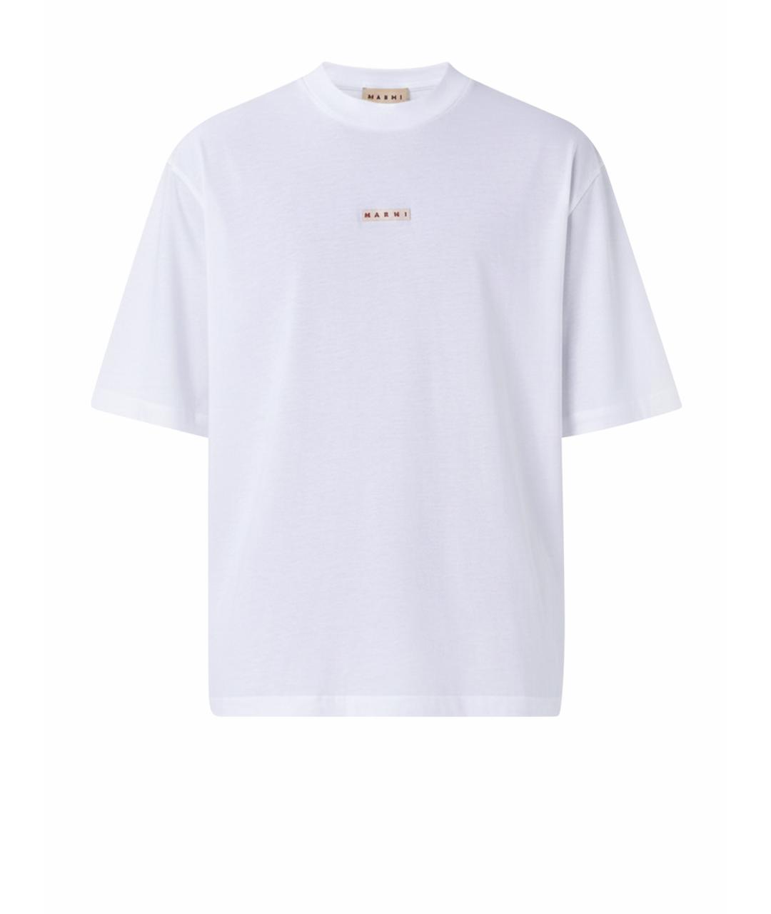 MARNI Белая хлопковая футболка, фото 1