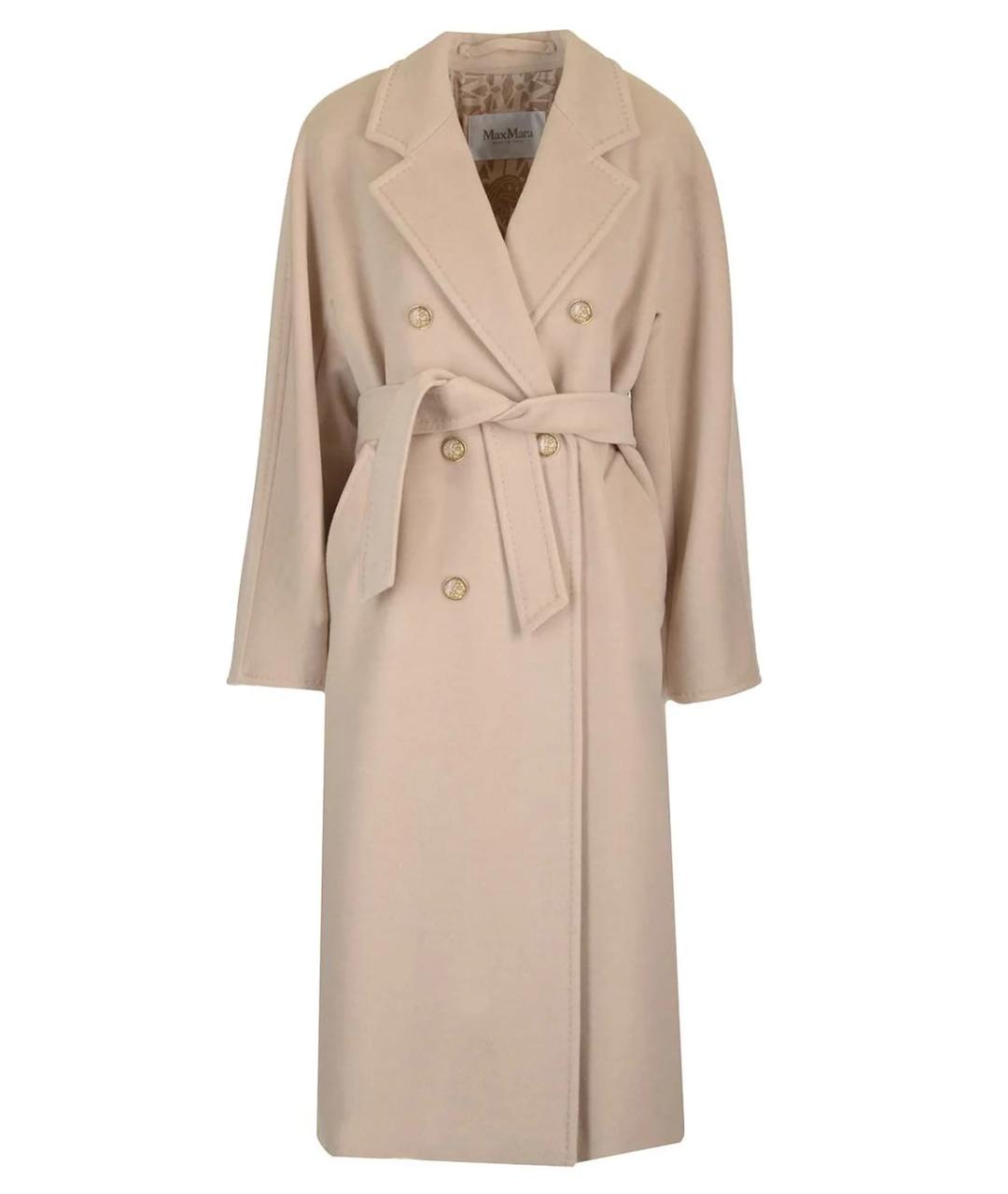 MAX MARA Бежевое шерстяное пальто, фото 1