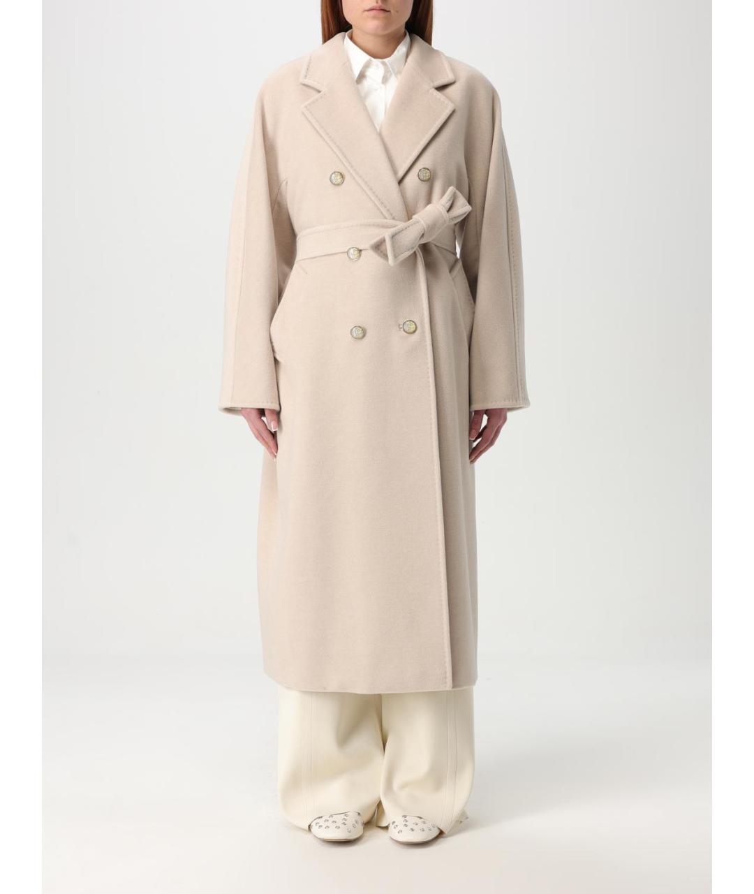 MAX MARA Бежевое шерстяное пальто, фото 2