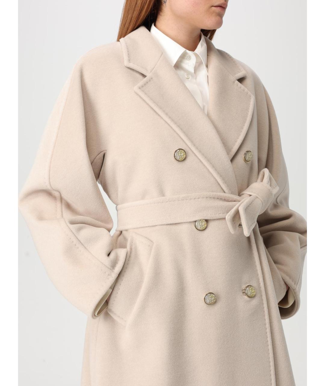 MAX MARA Бежевое шерстяное пальто, фото 6