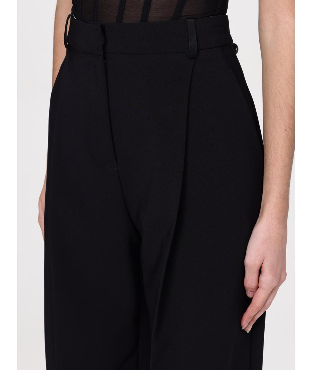 ELISABETTA FRANCHI Черные прямые брюки, фото 3