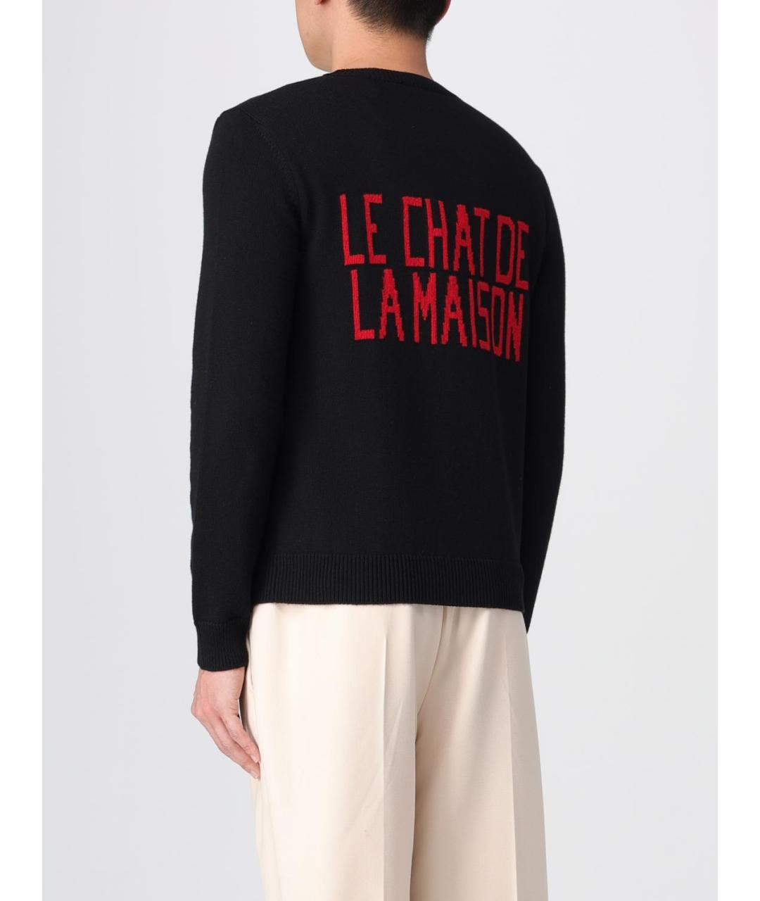 VALENTINO Черный хлопковый джемпер / свитер, фото 4