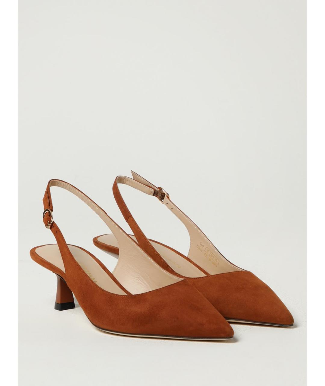STUART WEITZMAN Коричневые замшевые туфли, фото 2