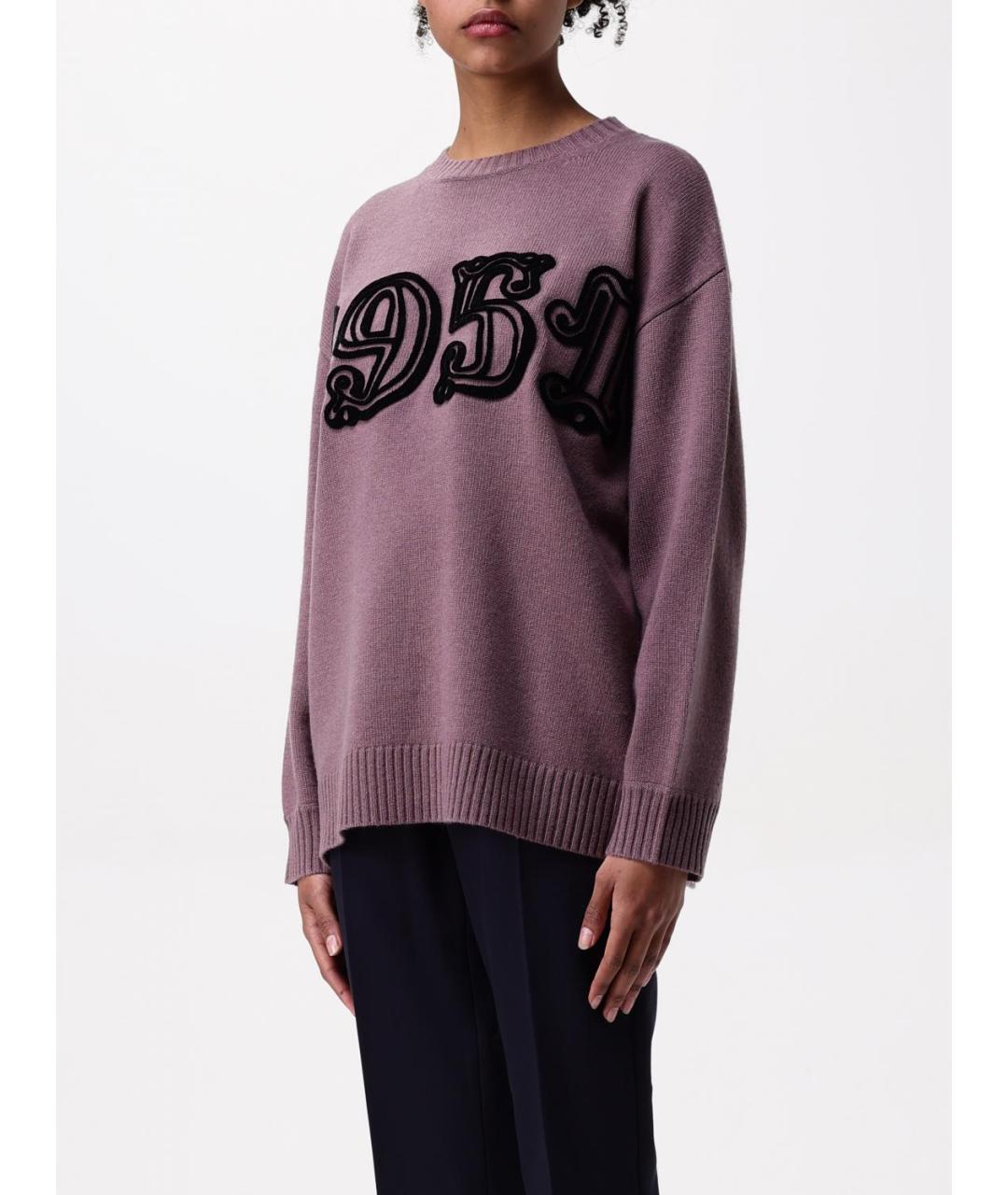 MAX MARA Фиолетовый шерстяной джемпер / свитер, фото 4