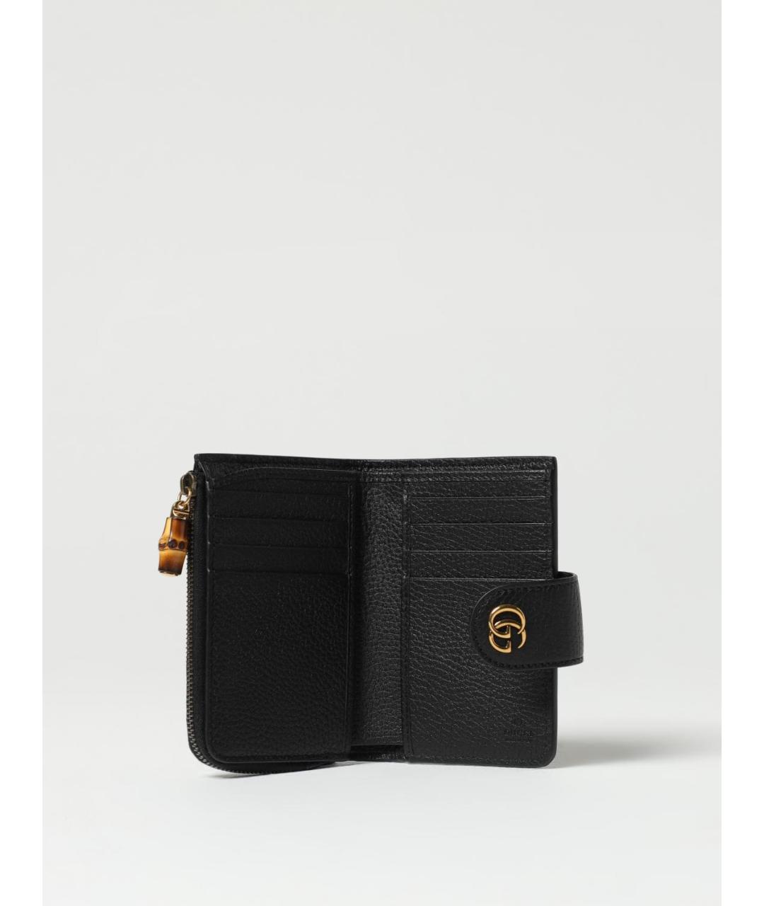 GUCCI Черный кожаный кошелек, фото 2