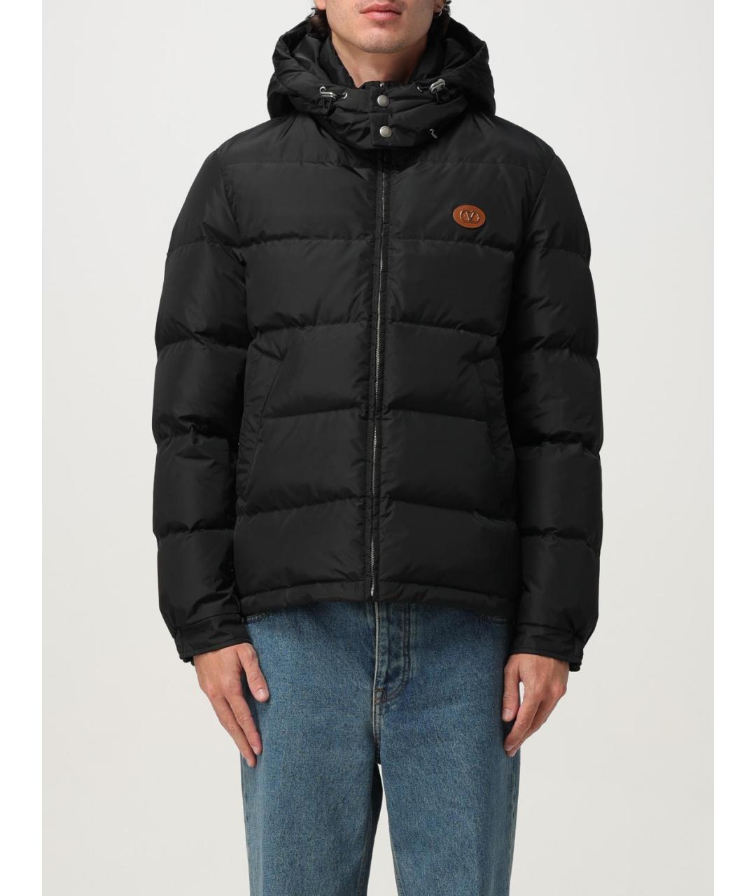 VALENTINO Черный синтетический пуховик, фото 5