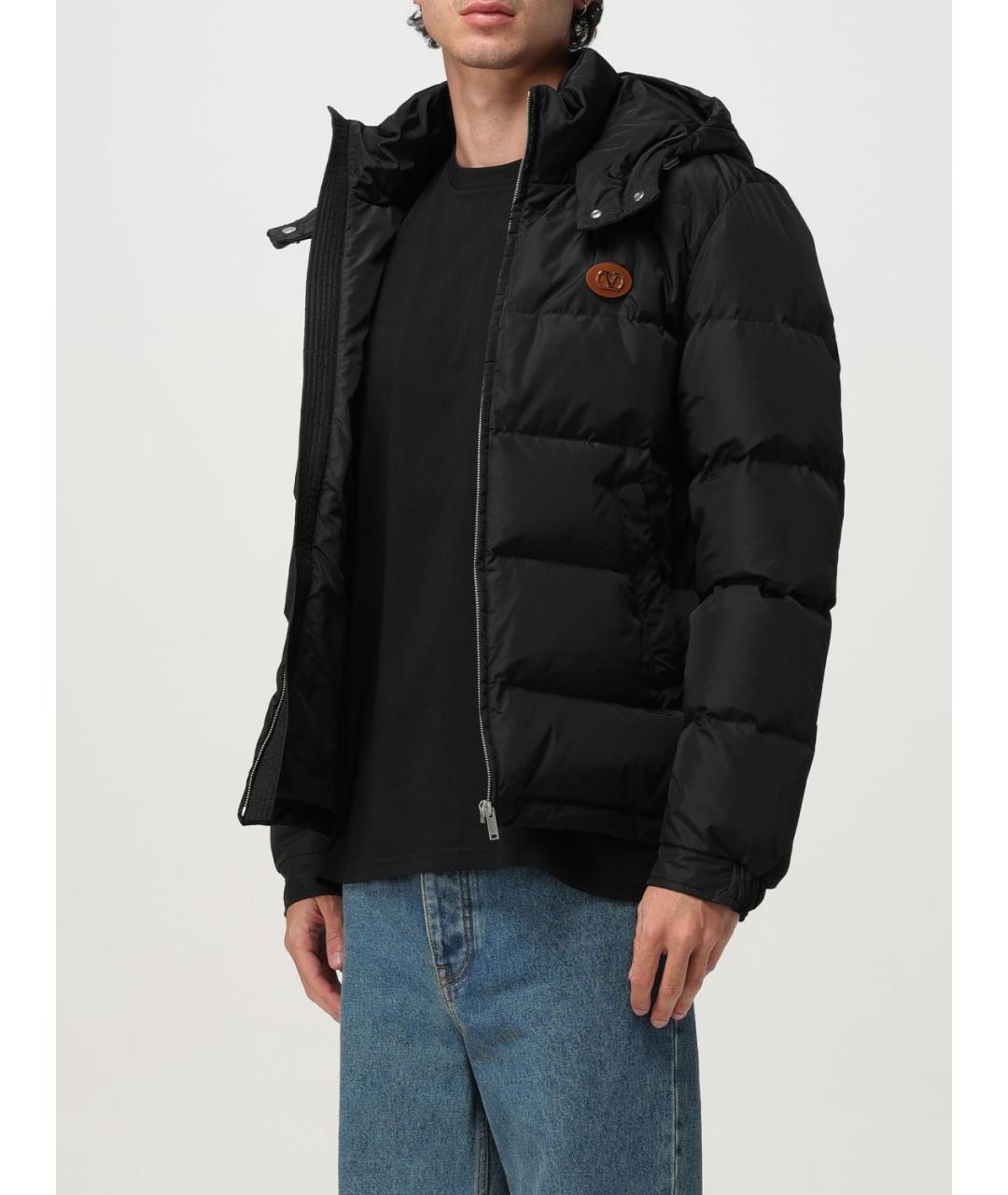 VALENTINO Черный синтетический пуховик, фото 3