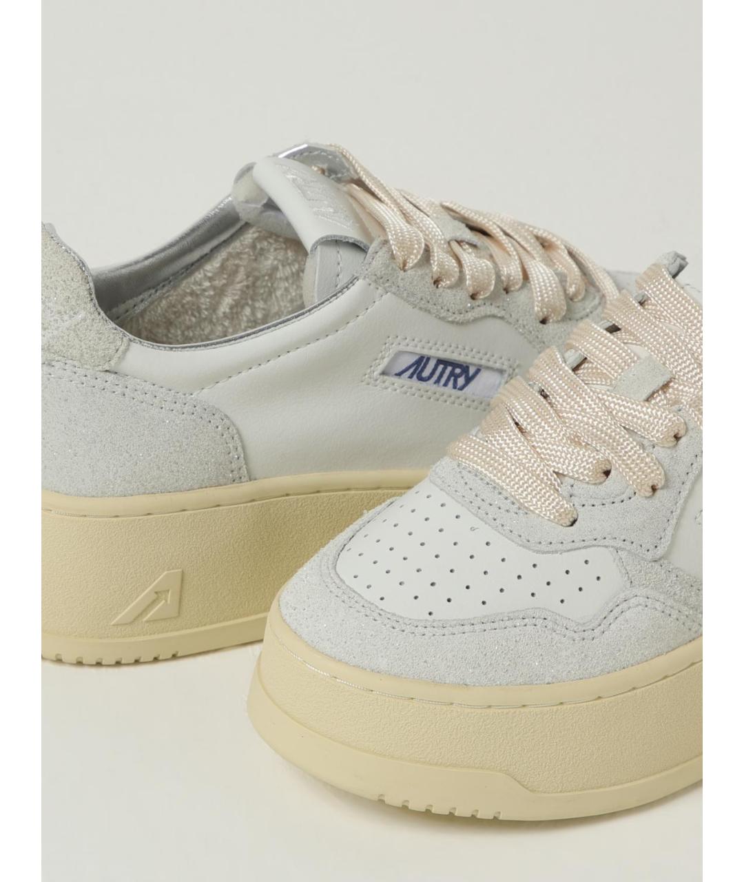 AUTRY Белые кожаные кроссовки, фото 4