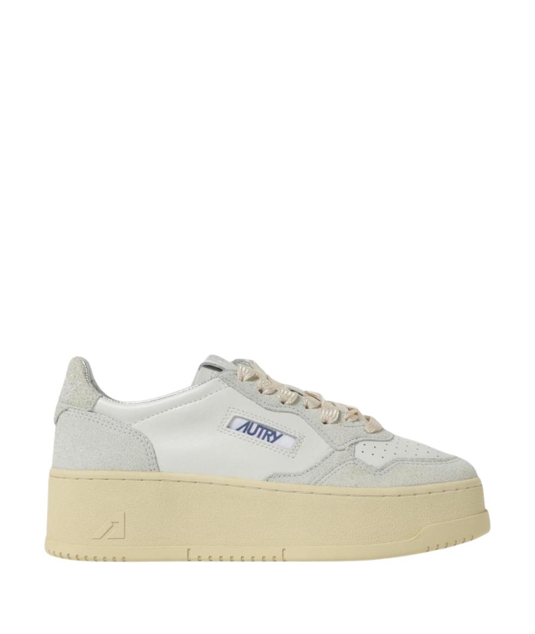 AUTRY Белые кожаные кроссовки, фото 1