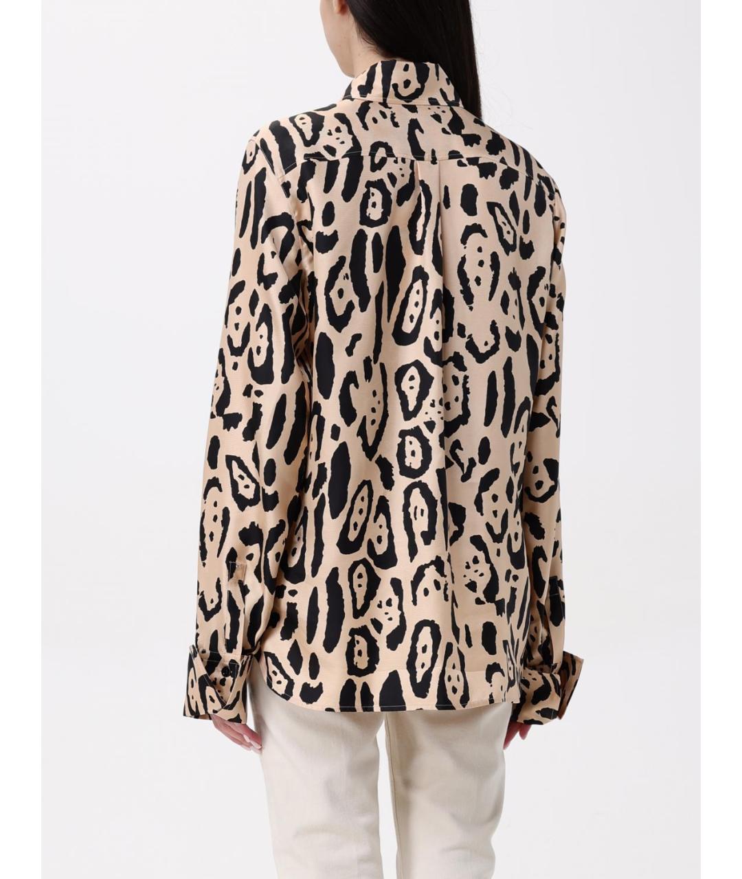 SPORTMAX Бежевая шелковая рубашка, фото 4