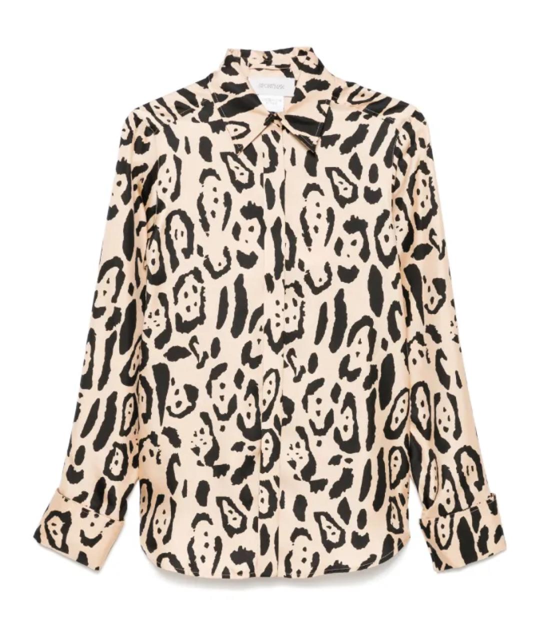 SPORTMAX Бежевая шелковая рубашка, фото 1