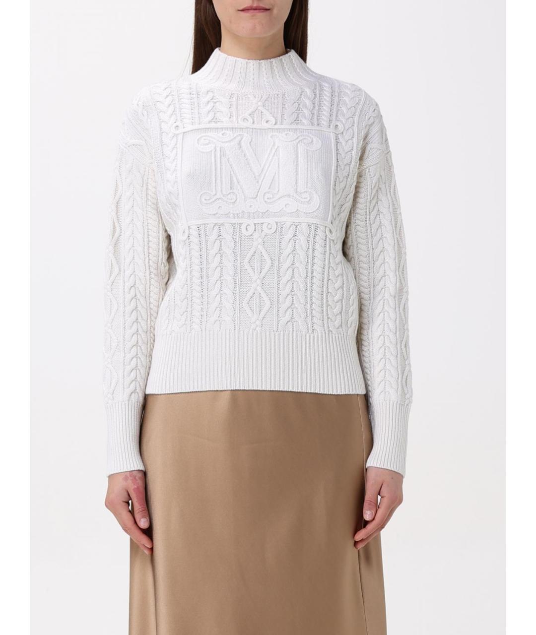 MAX MARA Белый шерстяной джемпер / свитер, фото 6