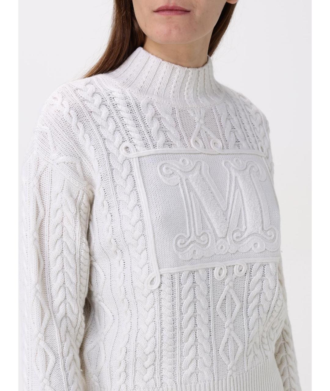 MAX MARA Белый шерстяной джемпер / свитер, фото 5