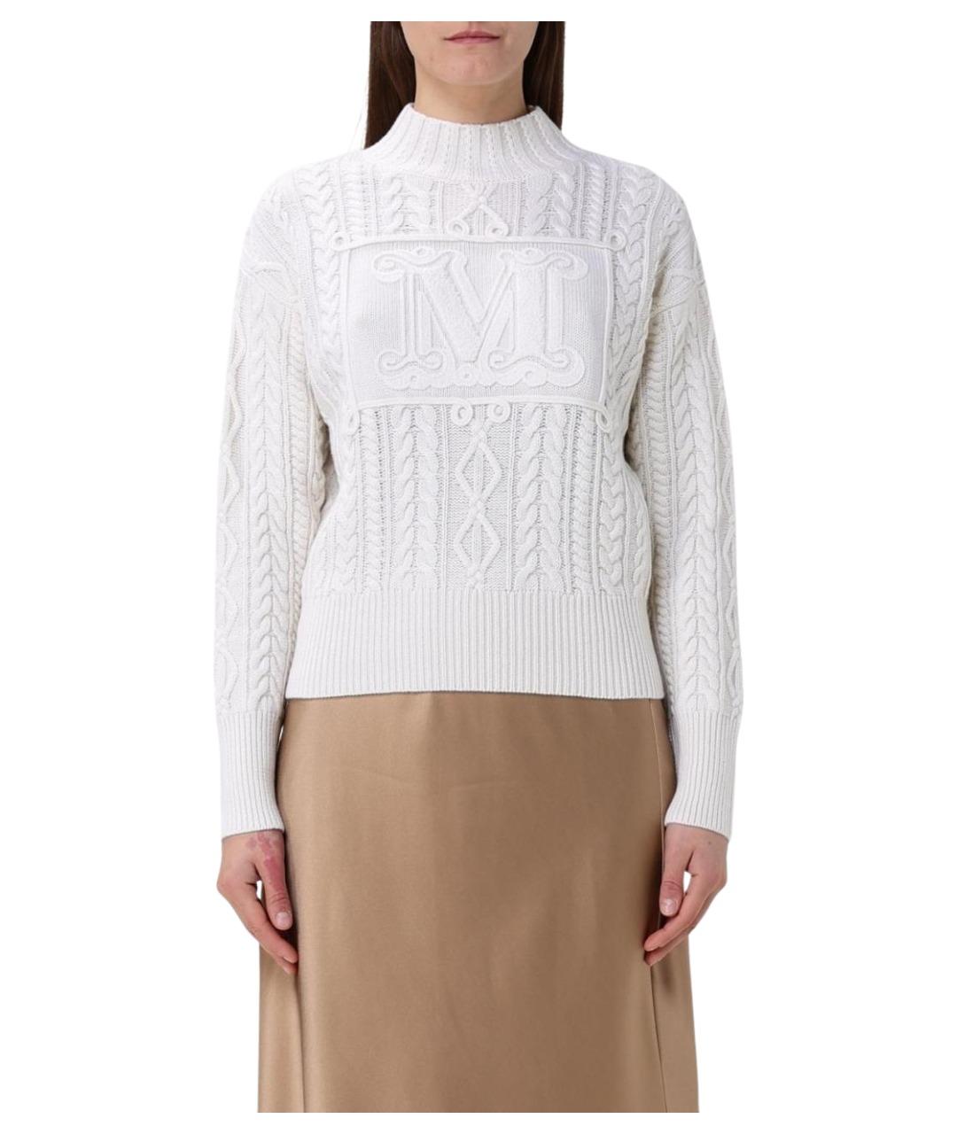 MAX MARA Белый шерстяной джемпер / свитер, фото 1