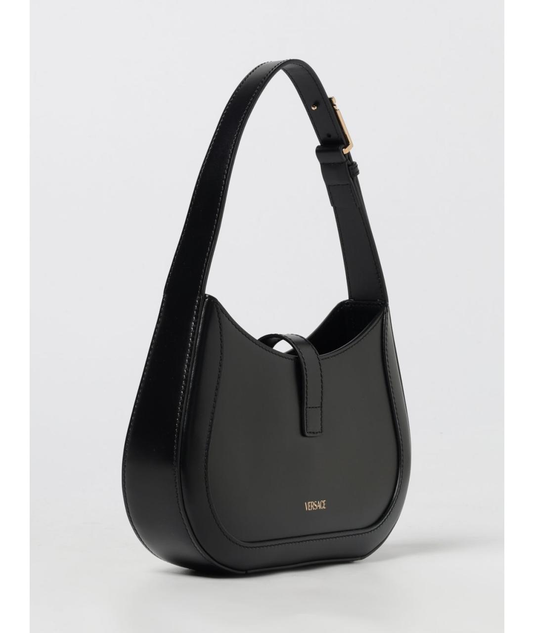 VERSACE Черная кожаная сумка через плечо, фото 3