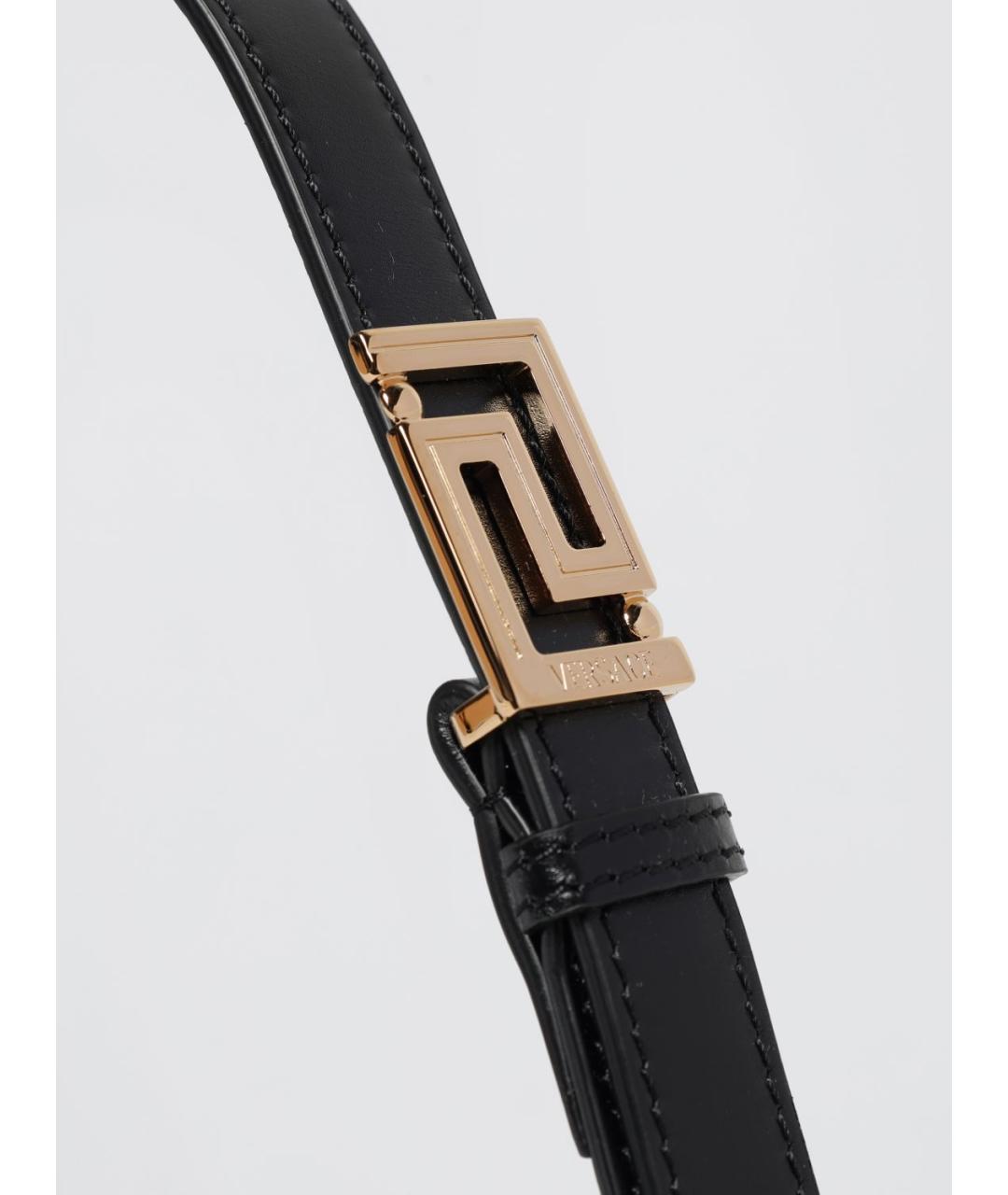 VERSACE Черная кожаная сумка через плечо, фото 4