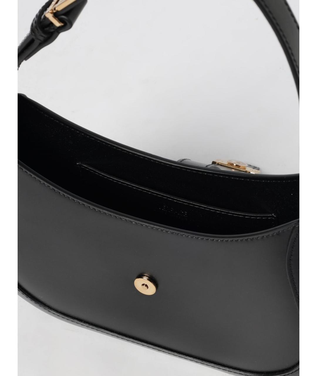 VERSACE Черная кожаная сумка через плечо, фото 5