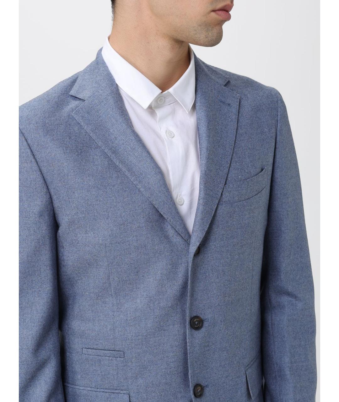 ELEVENTY Голубой классический костюм, фото 5