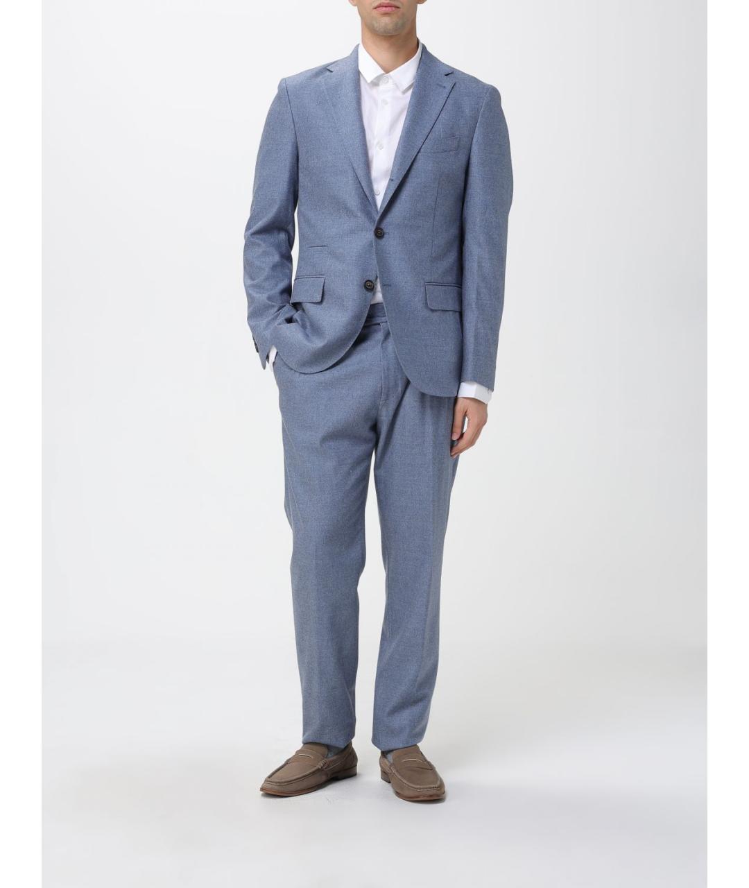 ELEVENTY Голубой классический костюм, фото 2