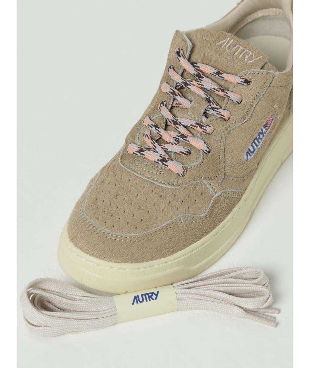 AUTRY Бежевые замшевые кеды, фото 4
