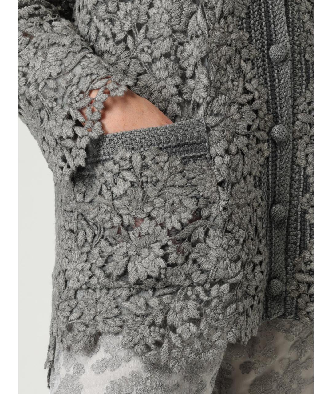 ERMANNO SCERVINO Серый синтетический кардиган, фото 5