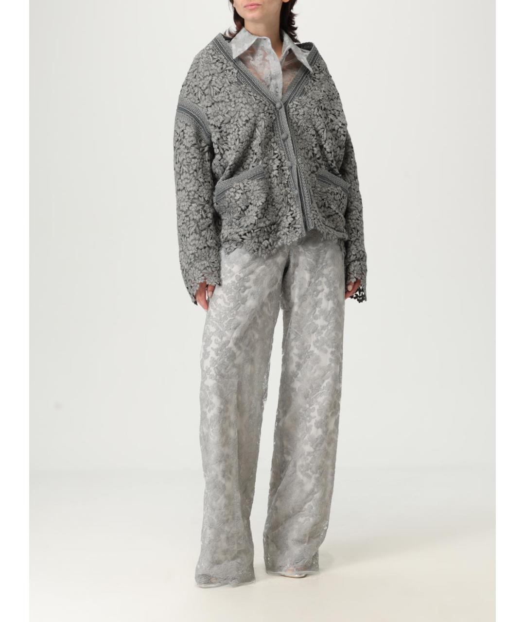 ERMANNO SCERVINO Серый синтетический кардиган, фото 2