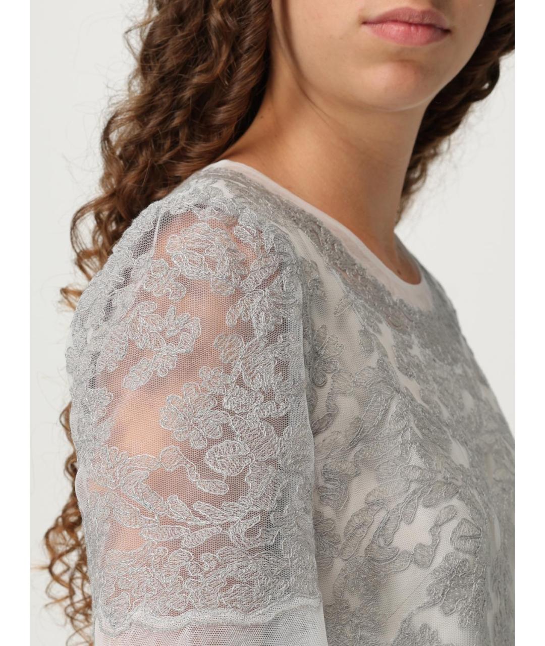 ERMANNO SCERVINO Серое полиэстеровое повседневное платье, фото 4