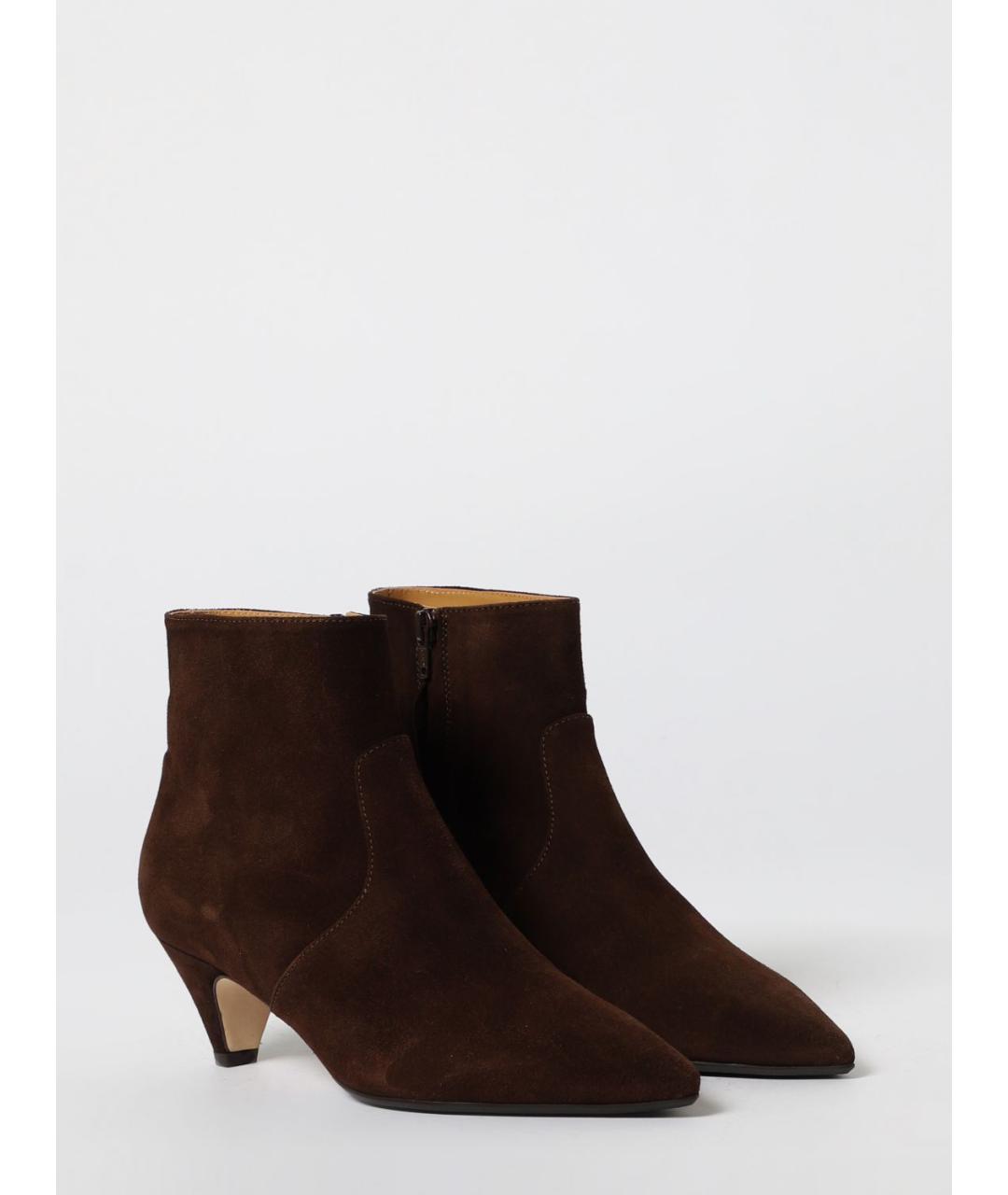 ANNA F. Коричневые замшевые ботильоны, фото 2