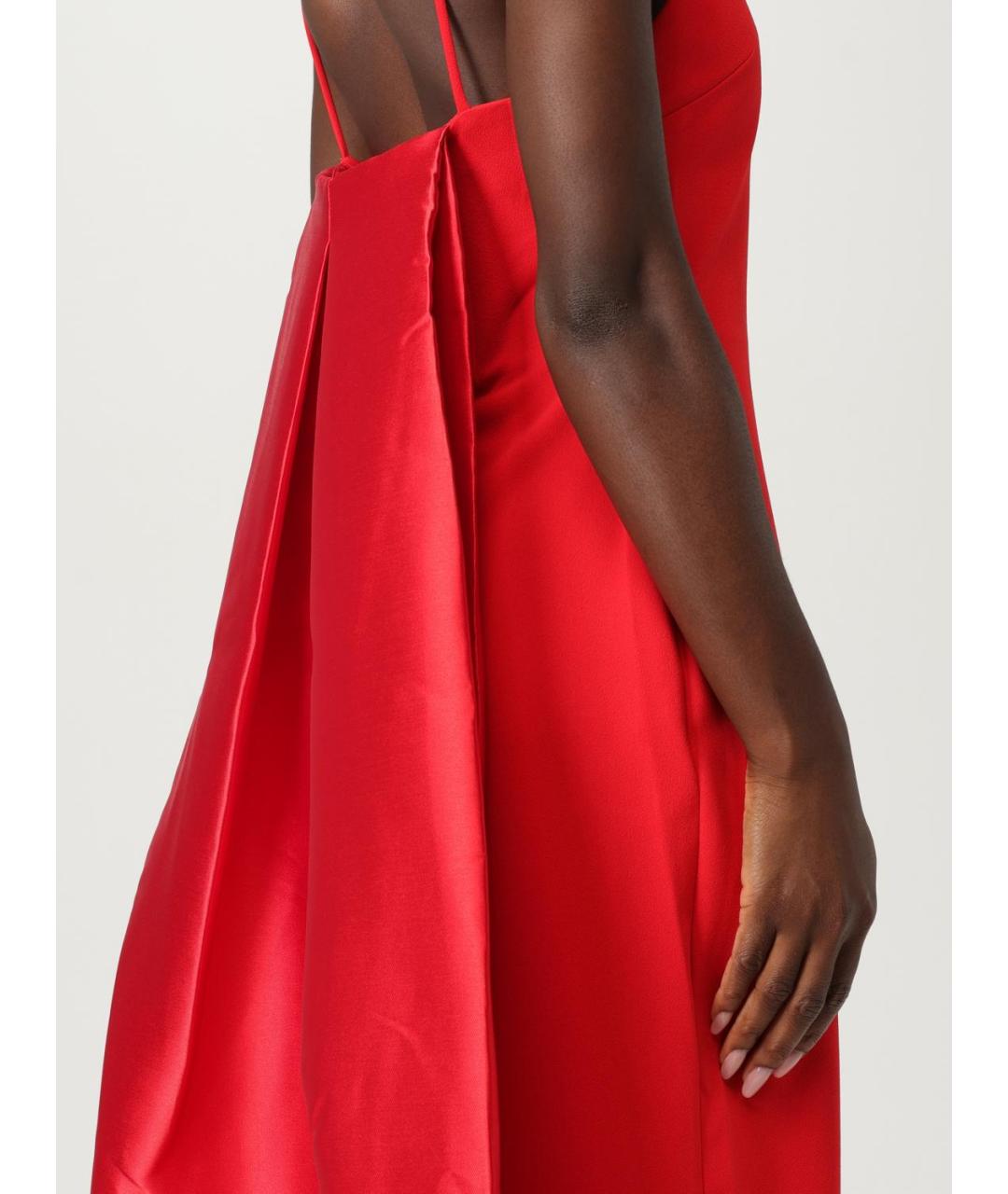 SOLACE LONDON Красное полиэстеровое вечернее платье, фото 5