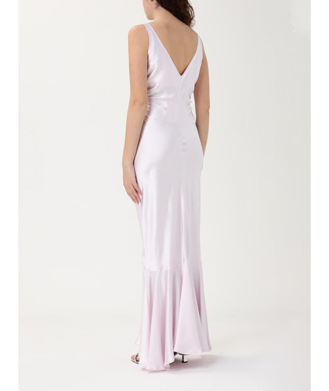 SPORTMAX Розовое полиэстеровое коктейльное платье, фото 2