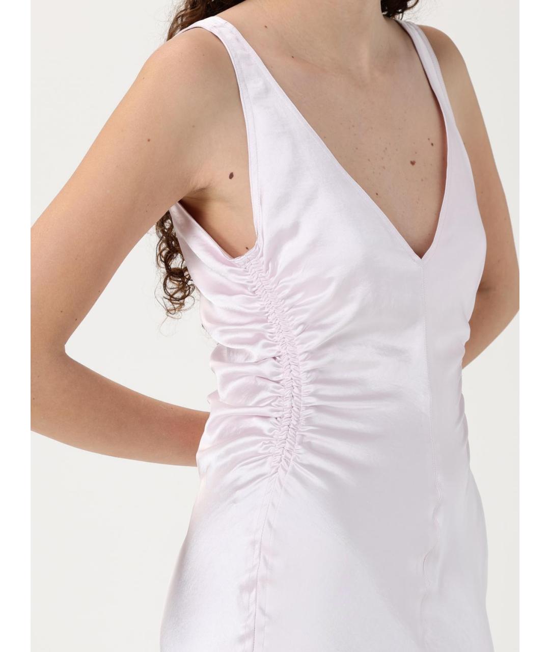 SPORTMAX Розовое полиэстеровое коктейльное платье, фото 4