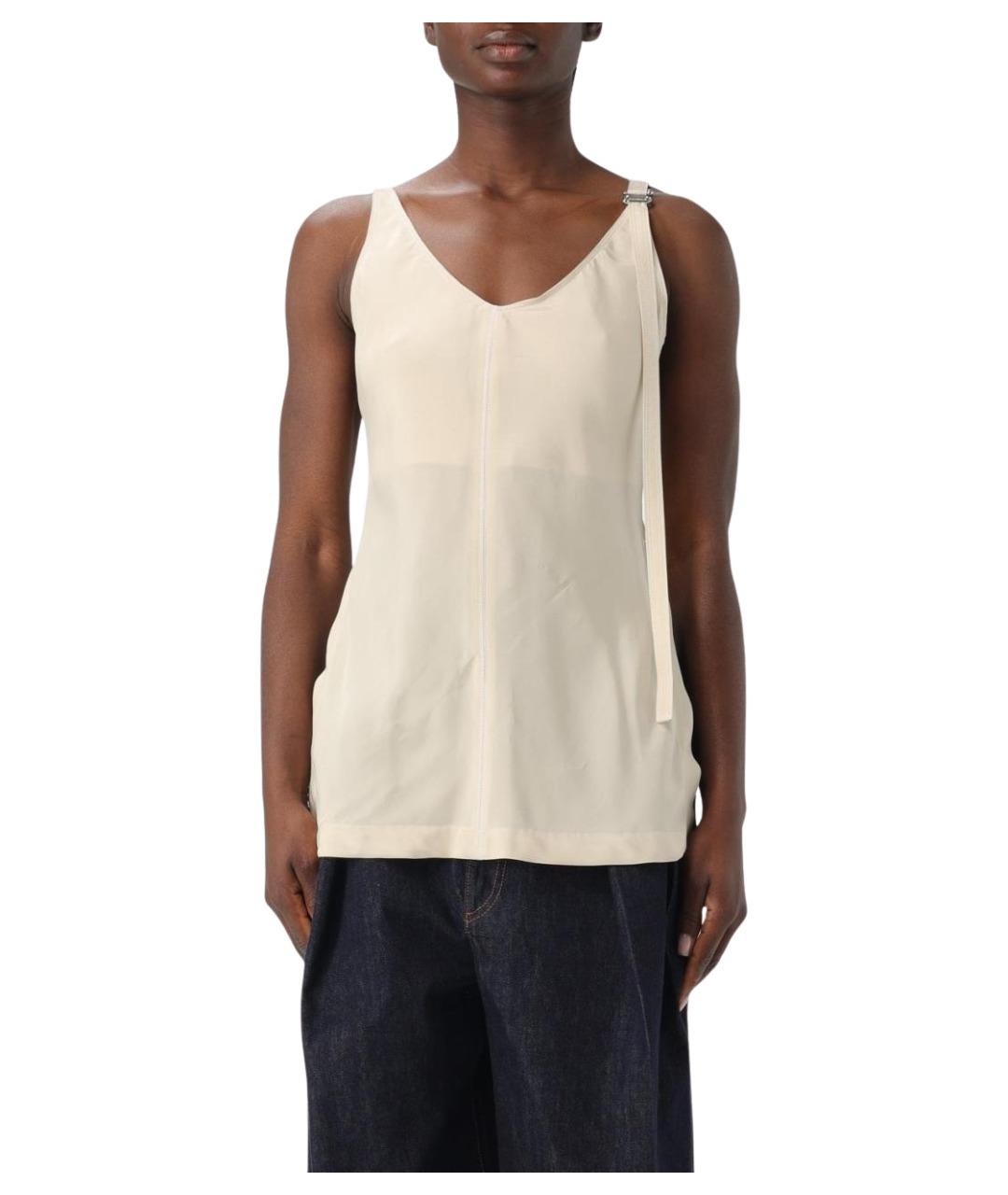 SPORTMAX Бежевая вискозная майка, фото 1