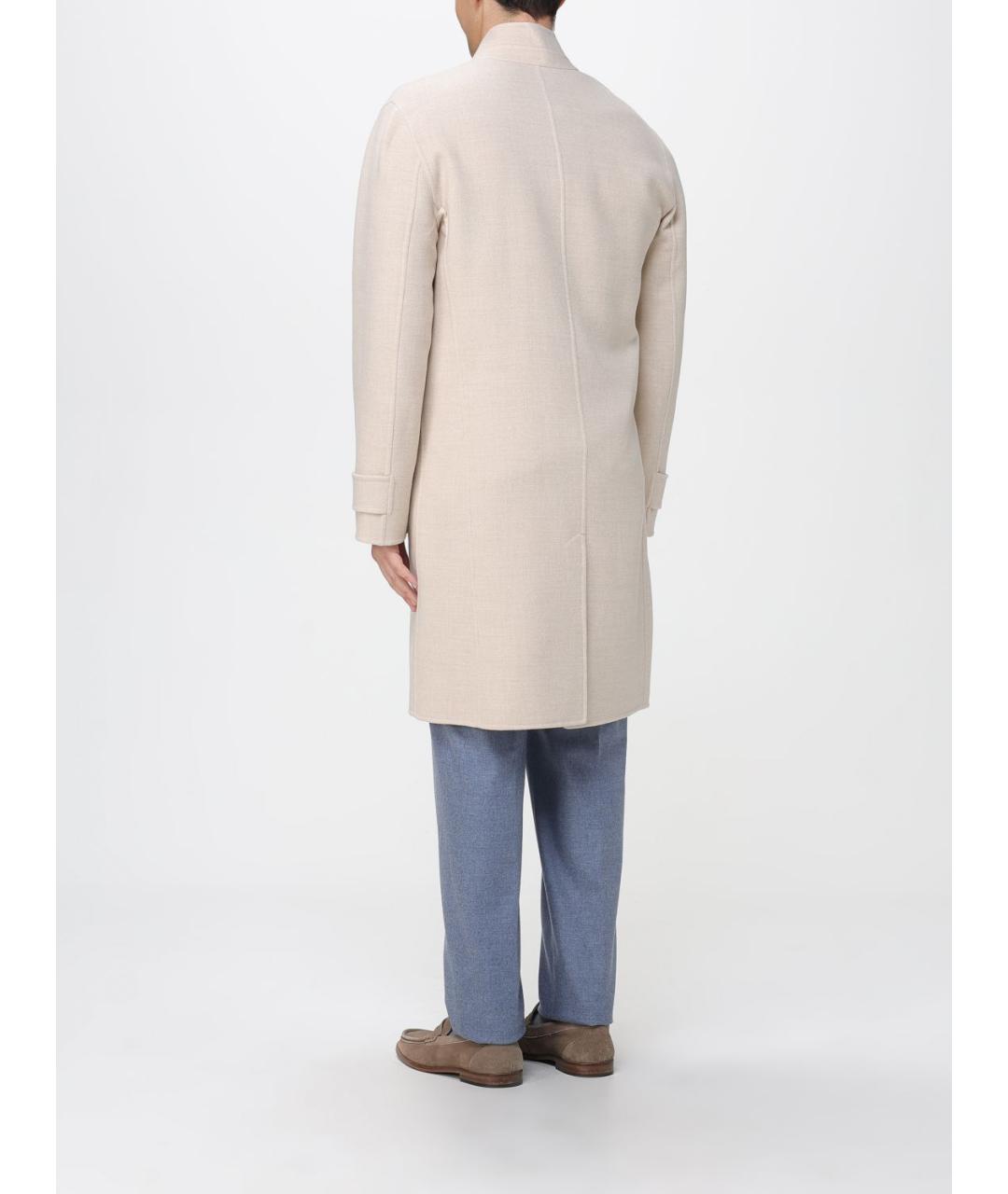 ELEVENTY Бежевое шерстяное пальто, фото 2