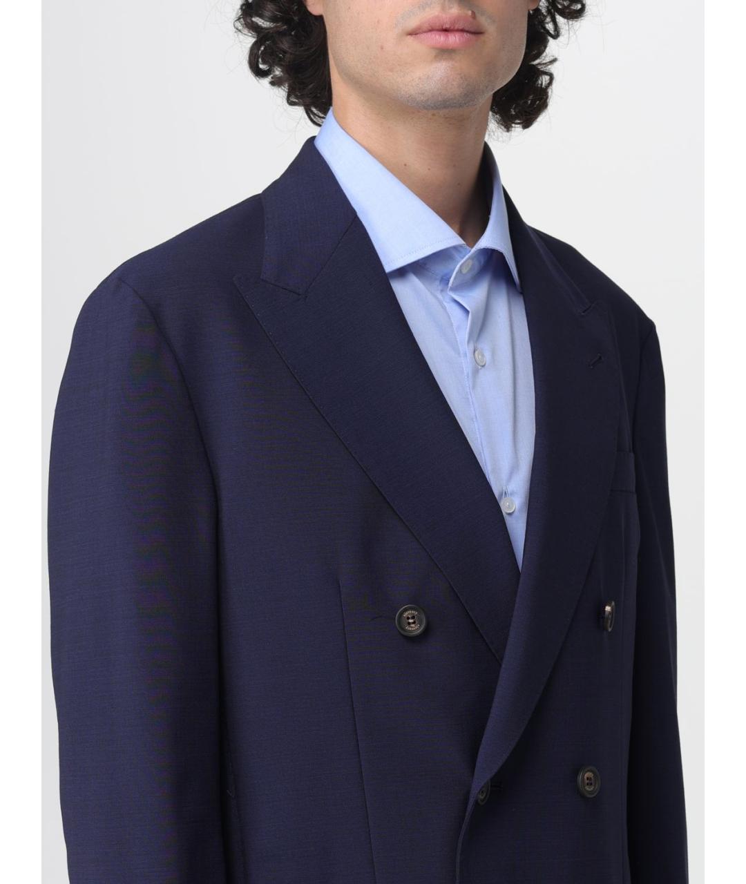 ELEVENTY Синий шерстяной пиджак, фото 4