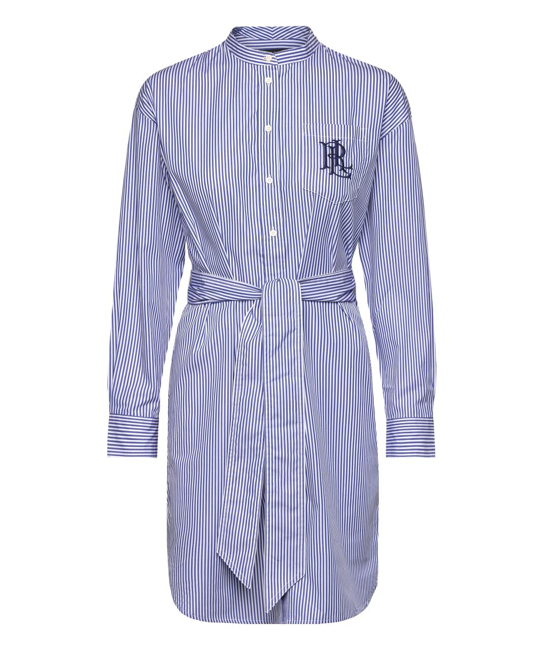 RALPH LAUREN Синее хлопковое повседневное платье, фото 1