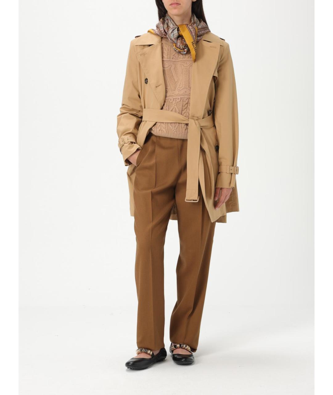 MAX MARA Бежевый шерстяной джемпер / свитер, фото 2