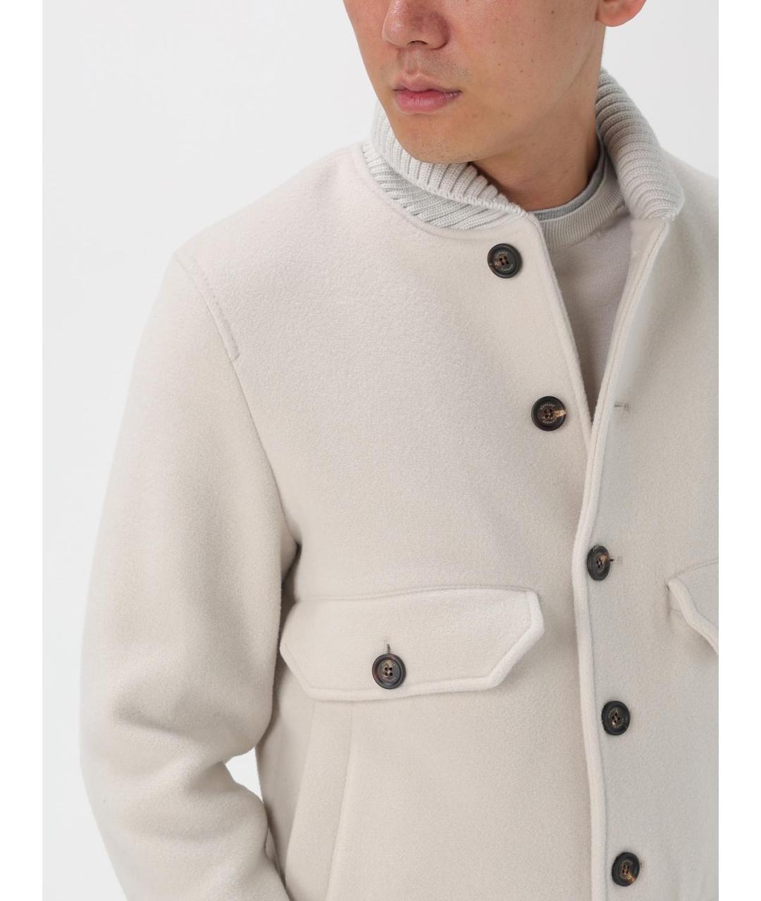 ELEVENTY Бежевая шерстяная куртка, фото 4