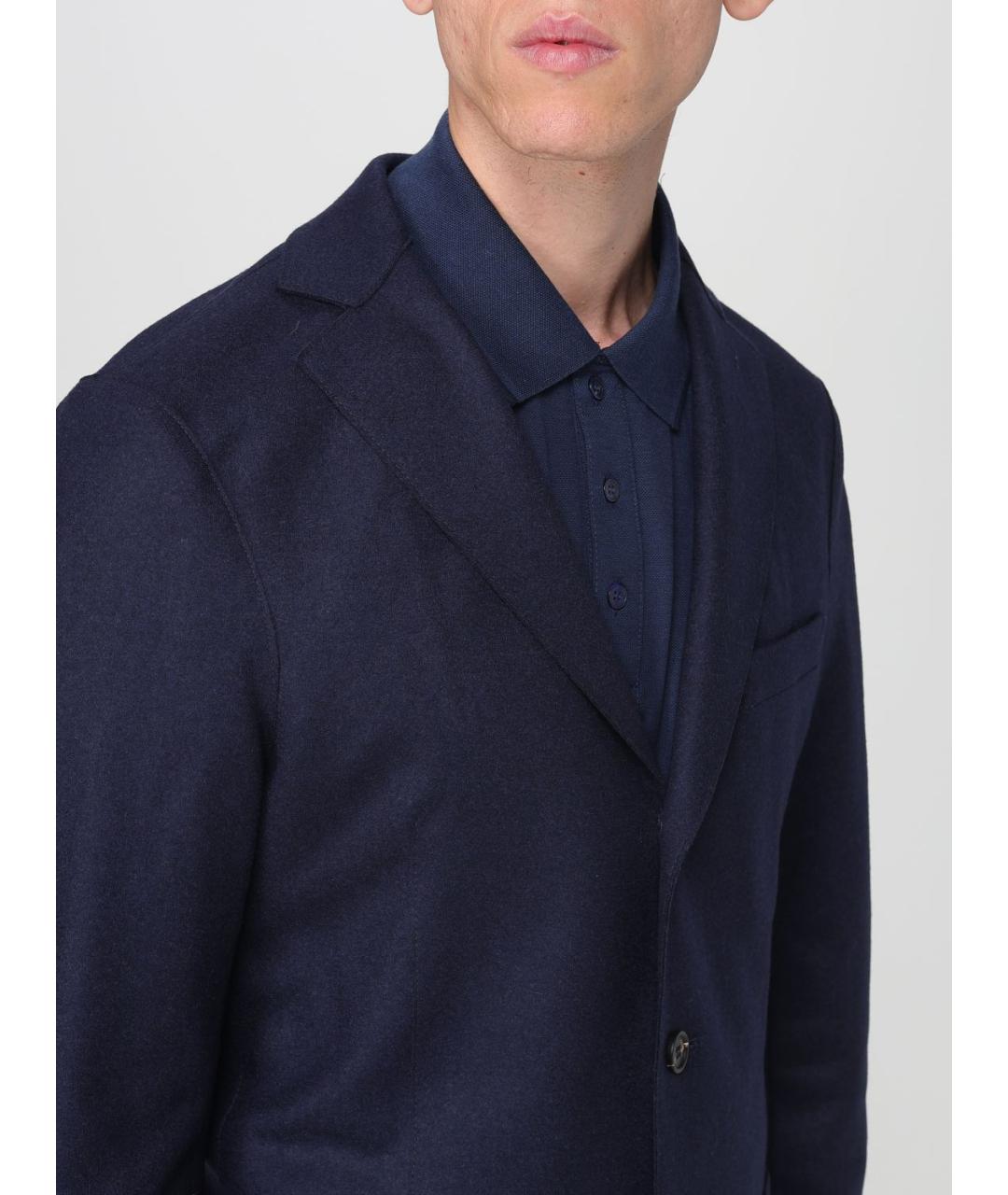 ELEVENTY Синий шерстяной пиджак, фото 4