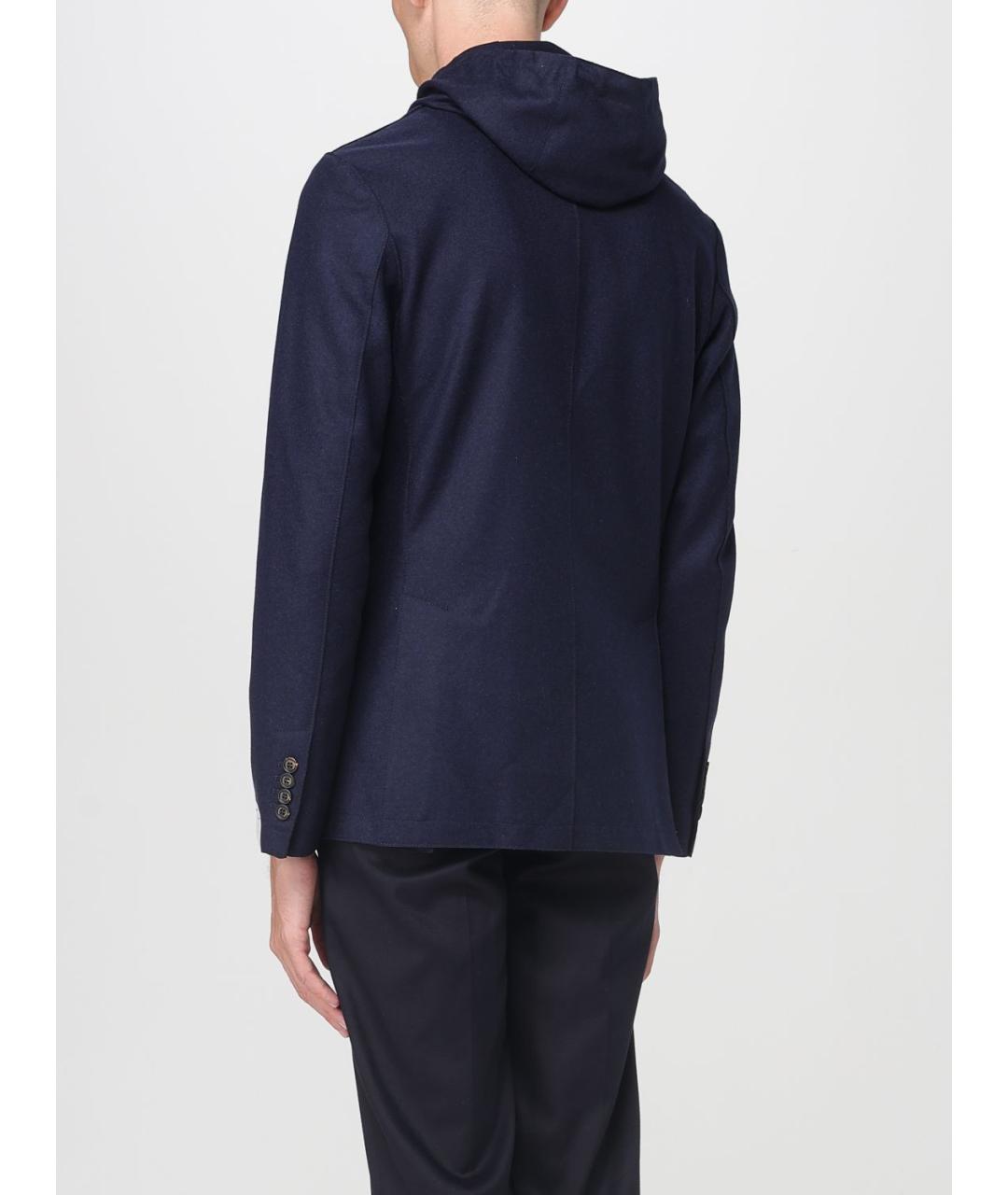 ELEVENTY Синий шерстяной пиджак, фото 2