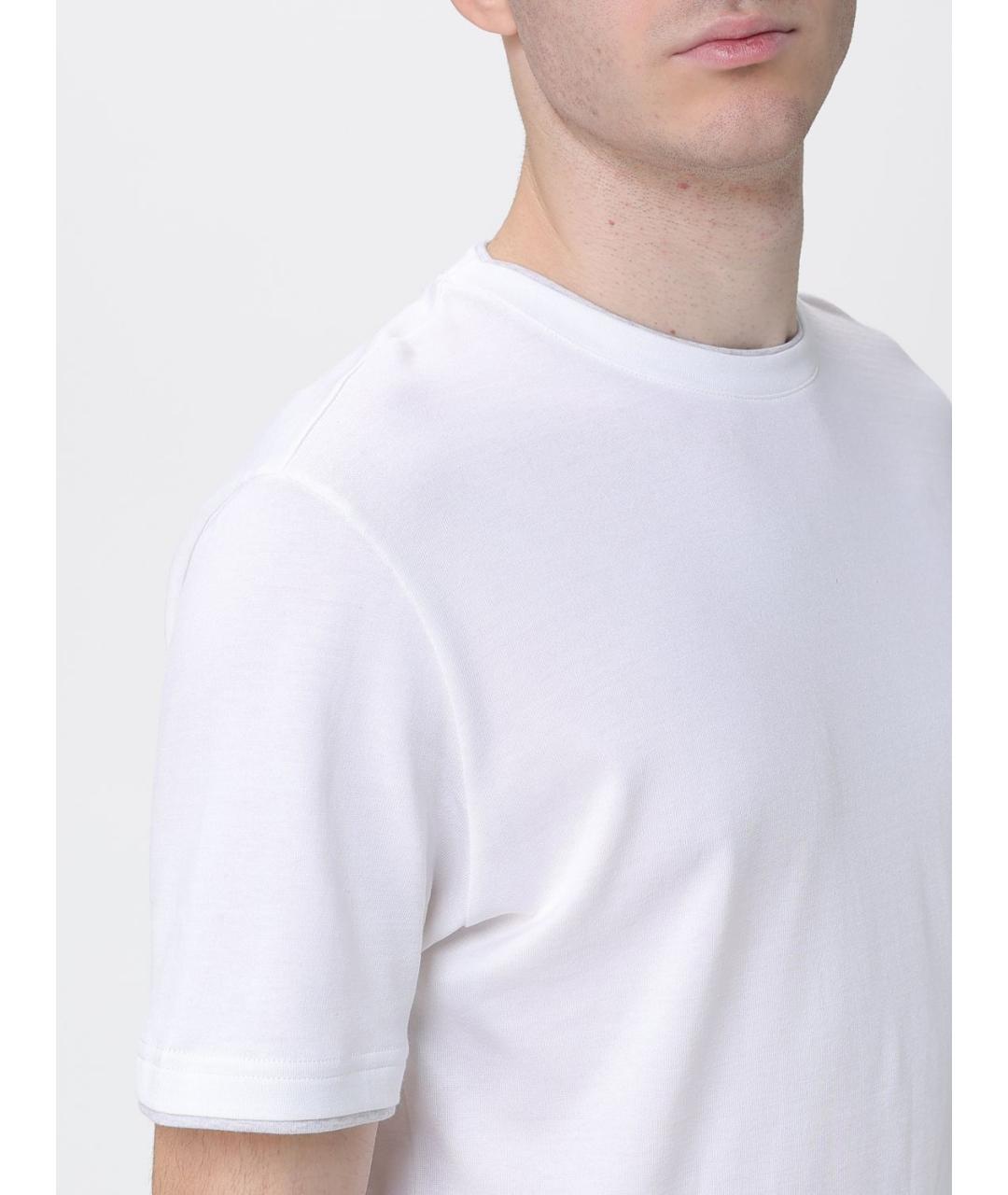 ELEVENTY Белая хлопковая футболка, фото 3