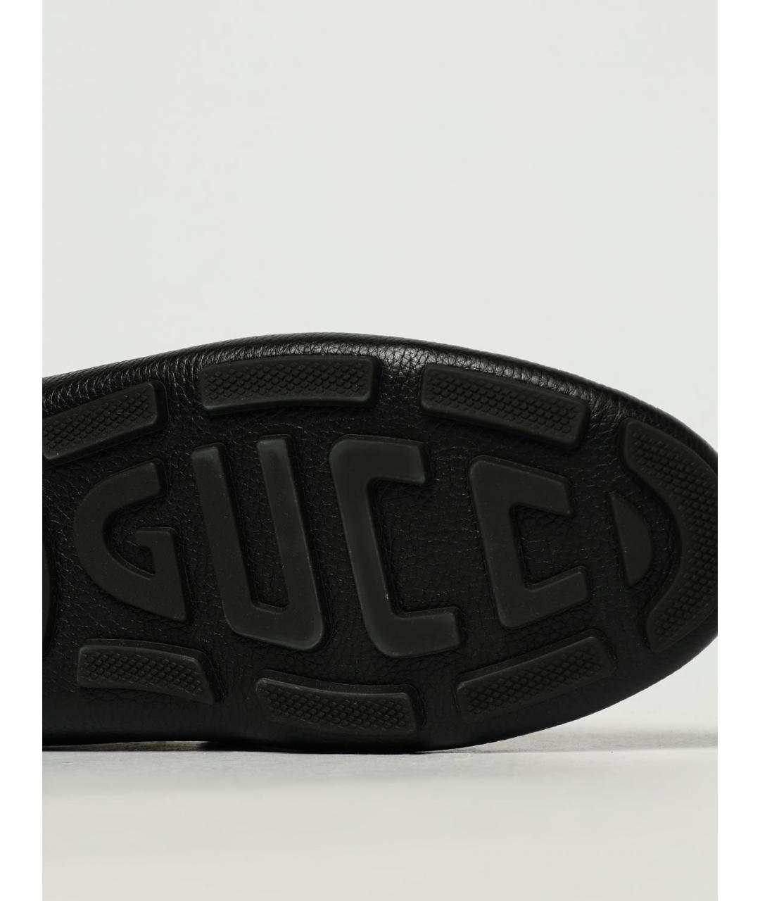 GUCCI Черные кожаные мокасины, фото 4