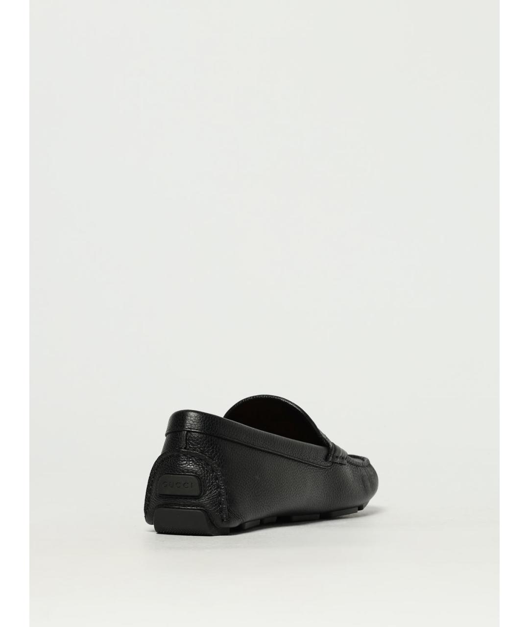 GUCCI Черные кожаные мокасины, фото 3
