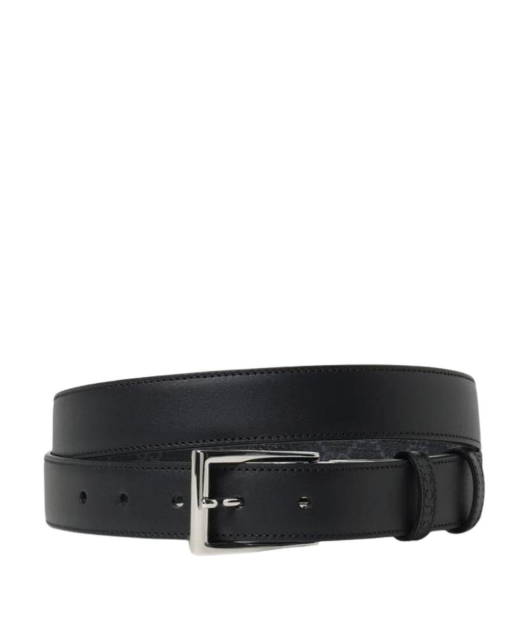 GUCCI Черный кожаный ремень, фото 1