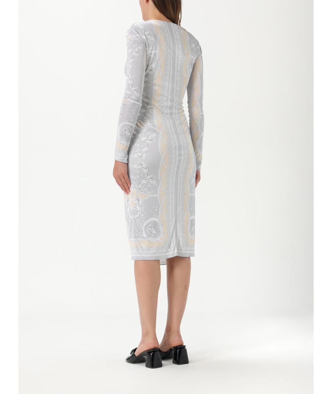 VERSACE Мульти вискозное платье, фото 3