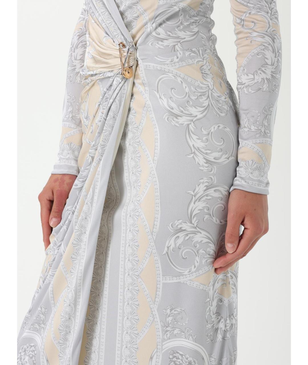 VERSACE Мульти вискозное платье, фото 5